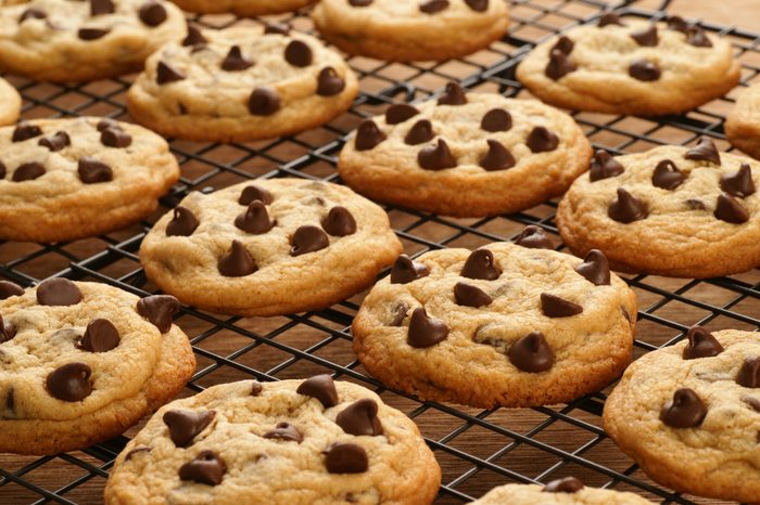 fresh chocolate chip cookies