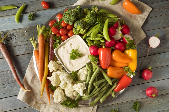 vegetables and dip