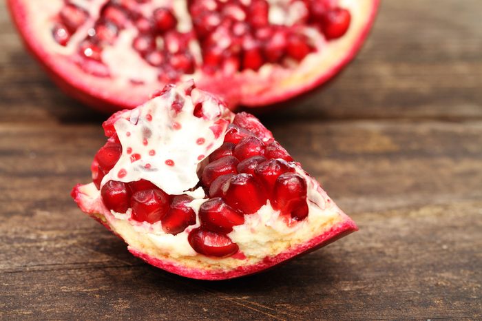 sliced pomegranate