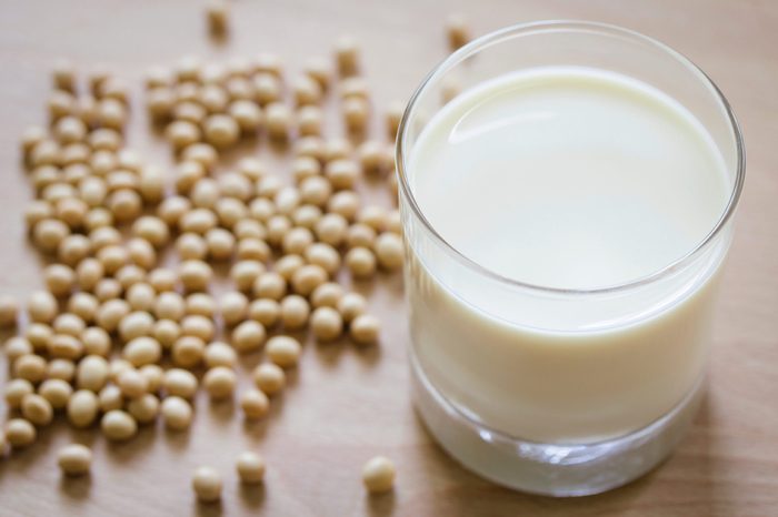 natural ways reduce bloating soy milk