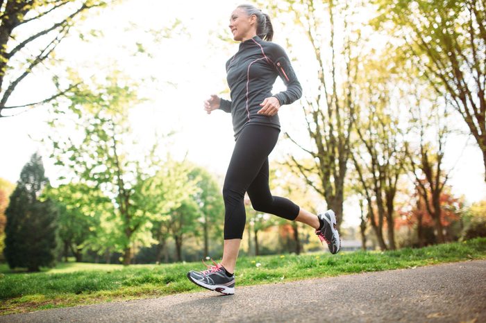 woman jogging outside