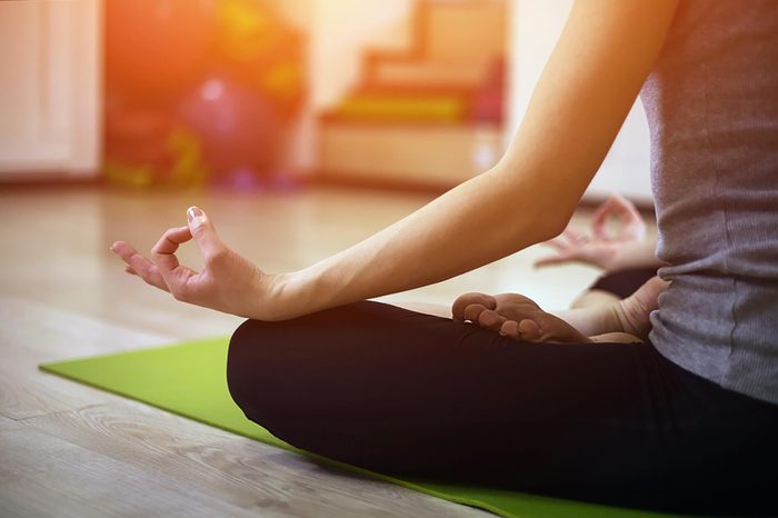 woman meditating