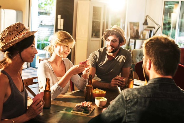 Friends sharing a beer