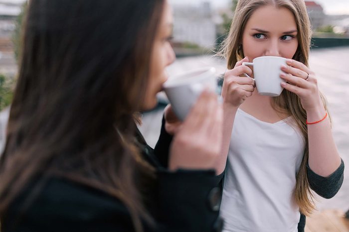 friends sipping coffee