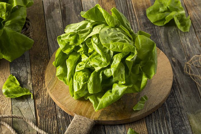 Lettuce on a wooden table