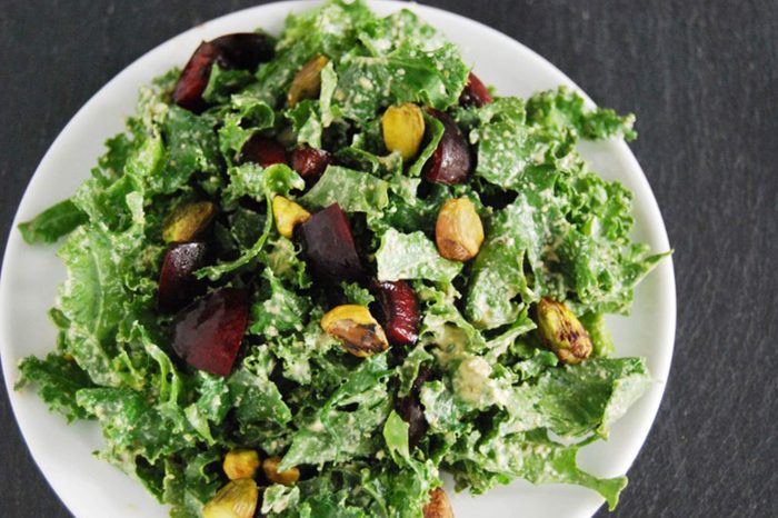 kale cherry pistachio