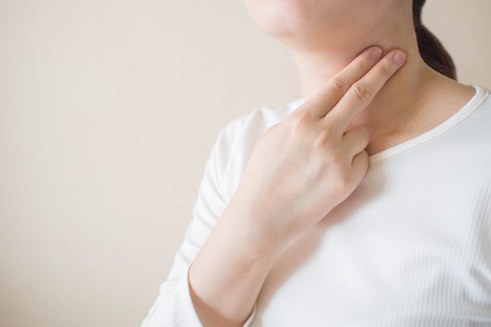 woman taking pulse