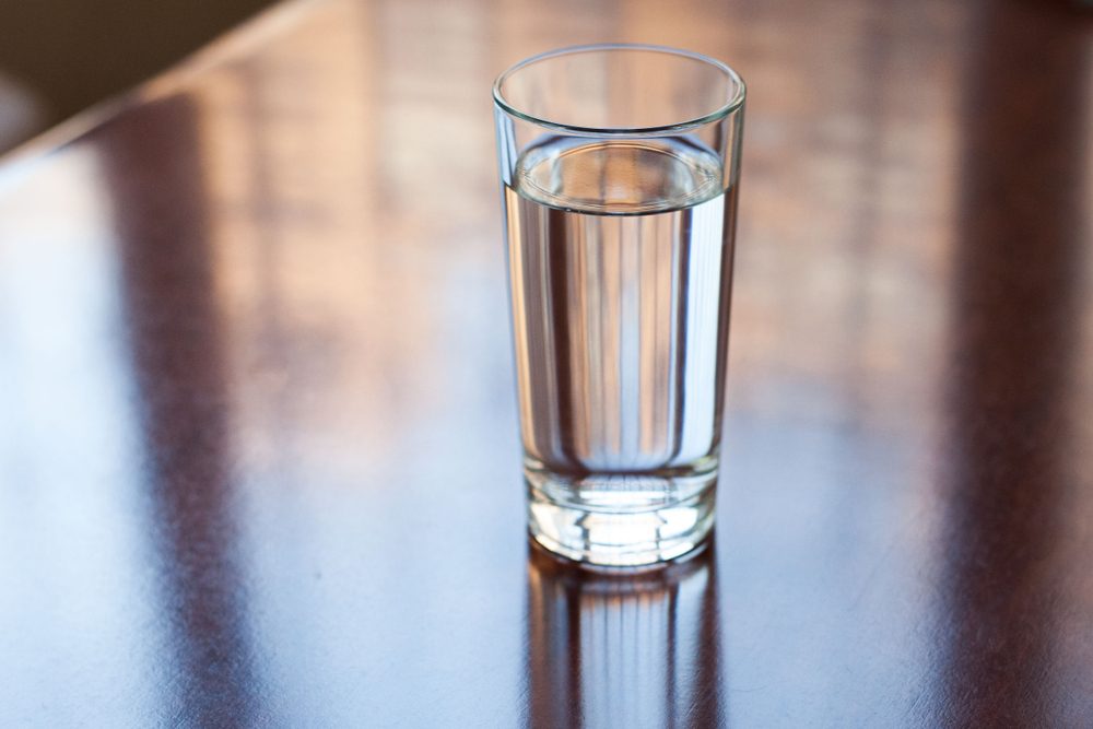 Glass of water close-up. Drink