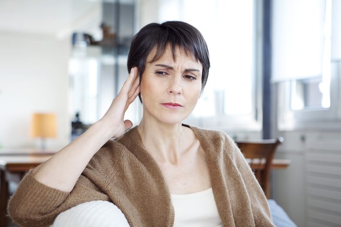 Woman with tinnitus