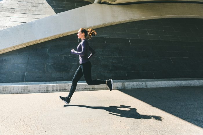 Woman jogging or running