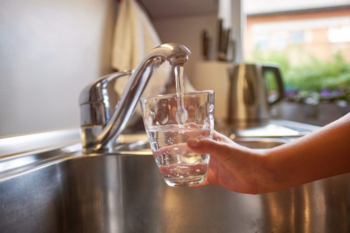 getting water from sink