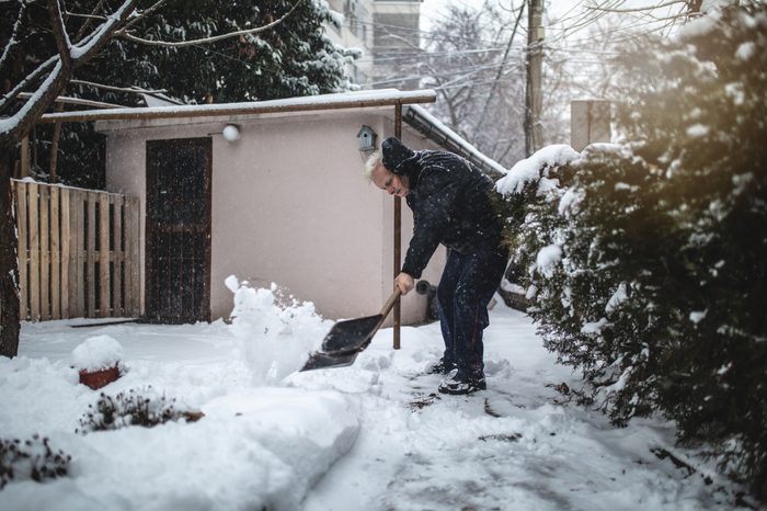 shoveling snow