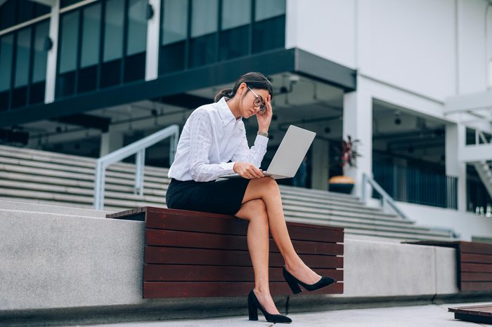 woman laptop work