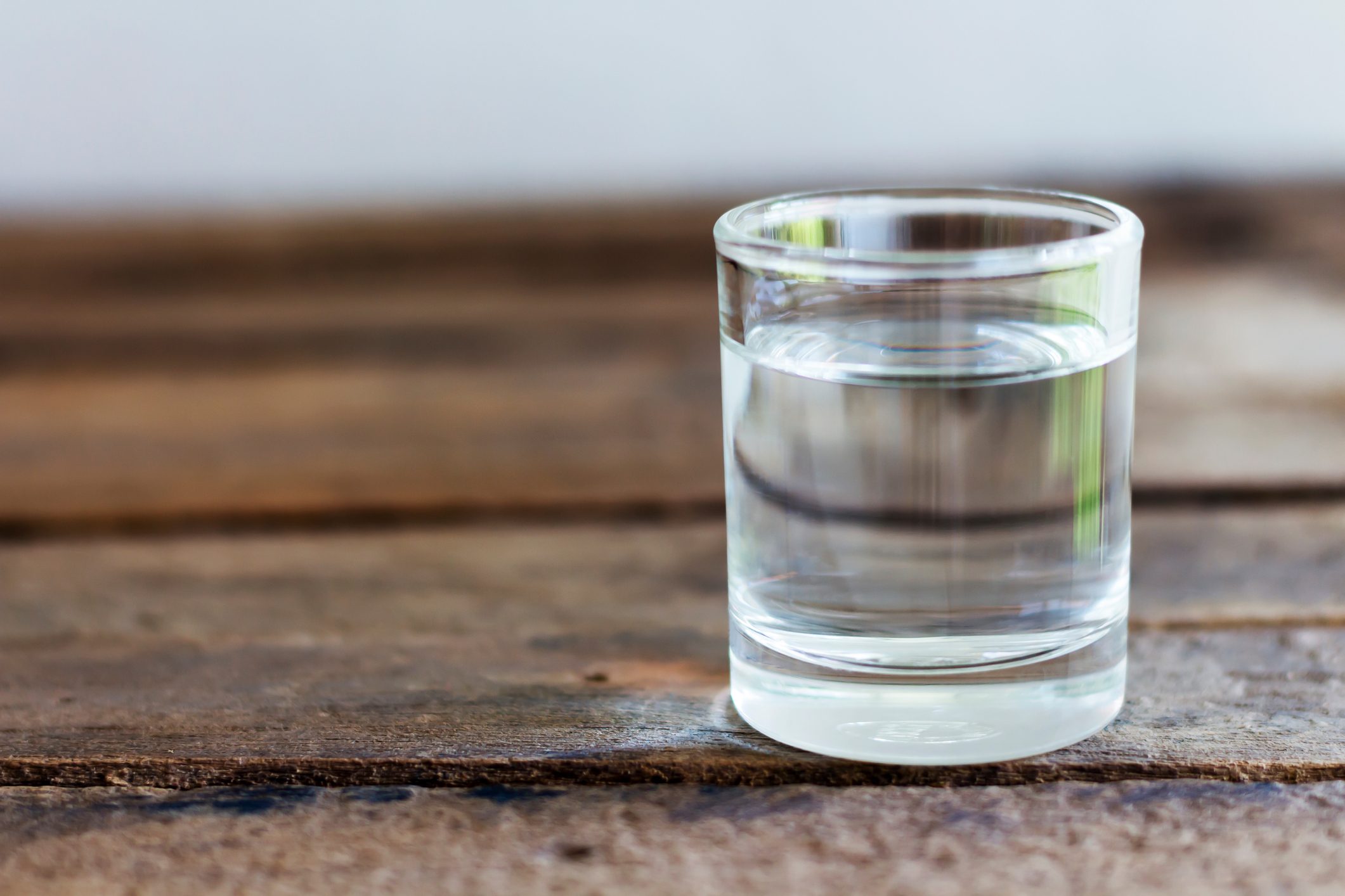 glass of water close up