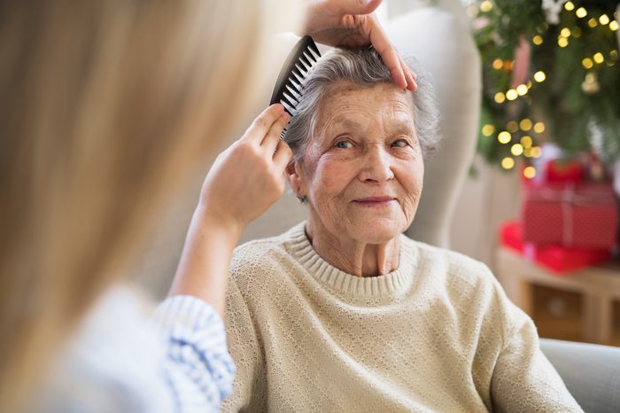 disabled elderly woman holiday grandmother