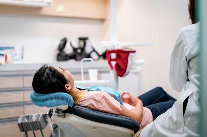 woman at the dentist