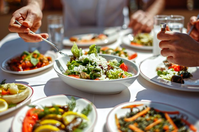 healthy food on table at restuarant