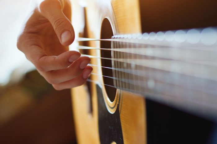 learning to play the guitar