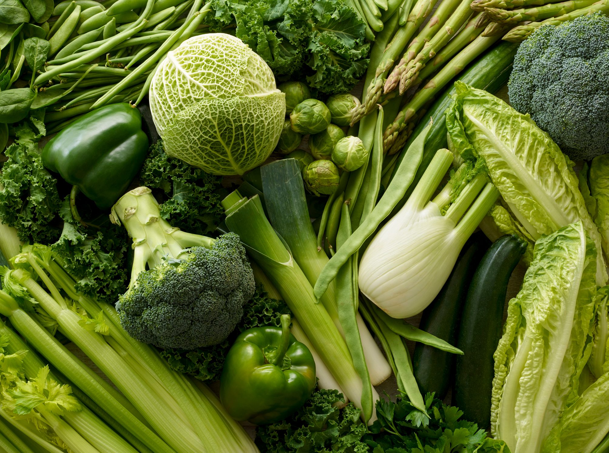 full frame shot of green foods