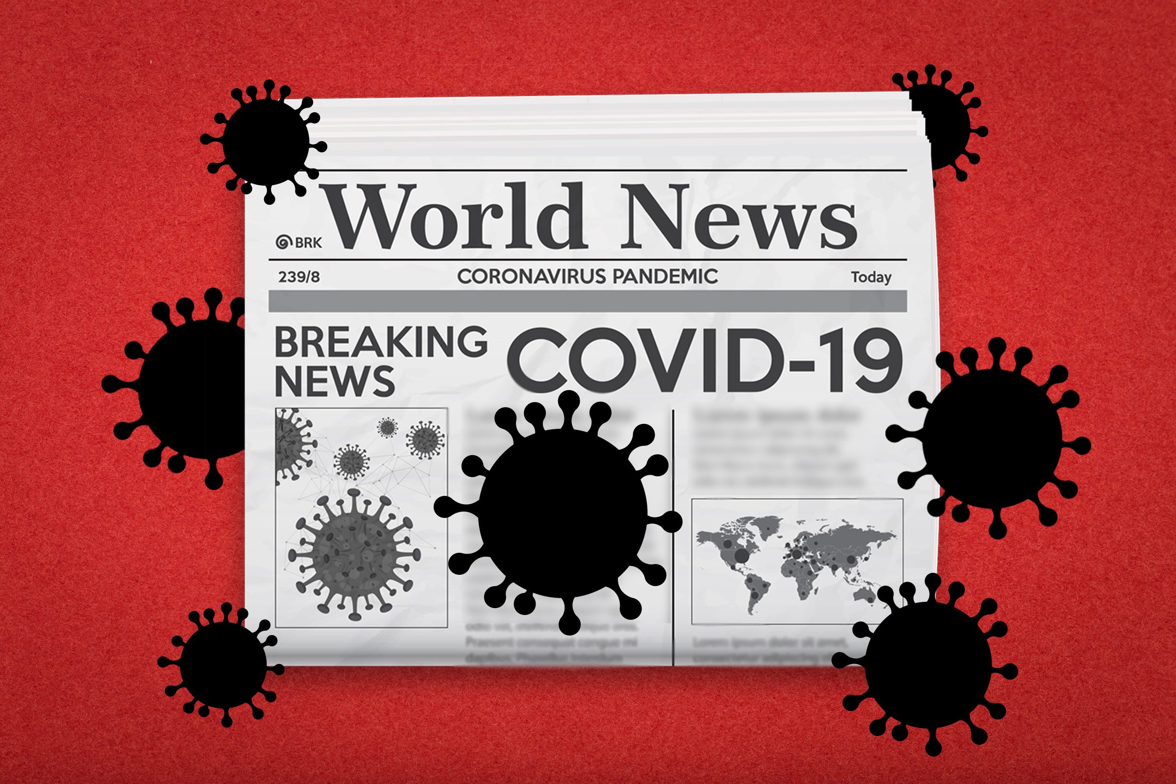 covid19 newspaper illustration