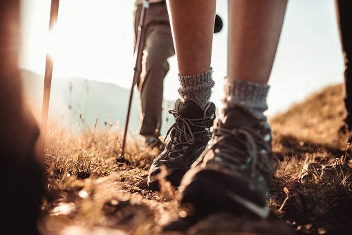 hiking boots, people hiking