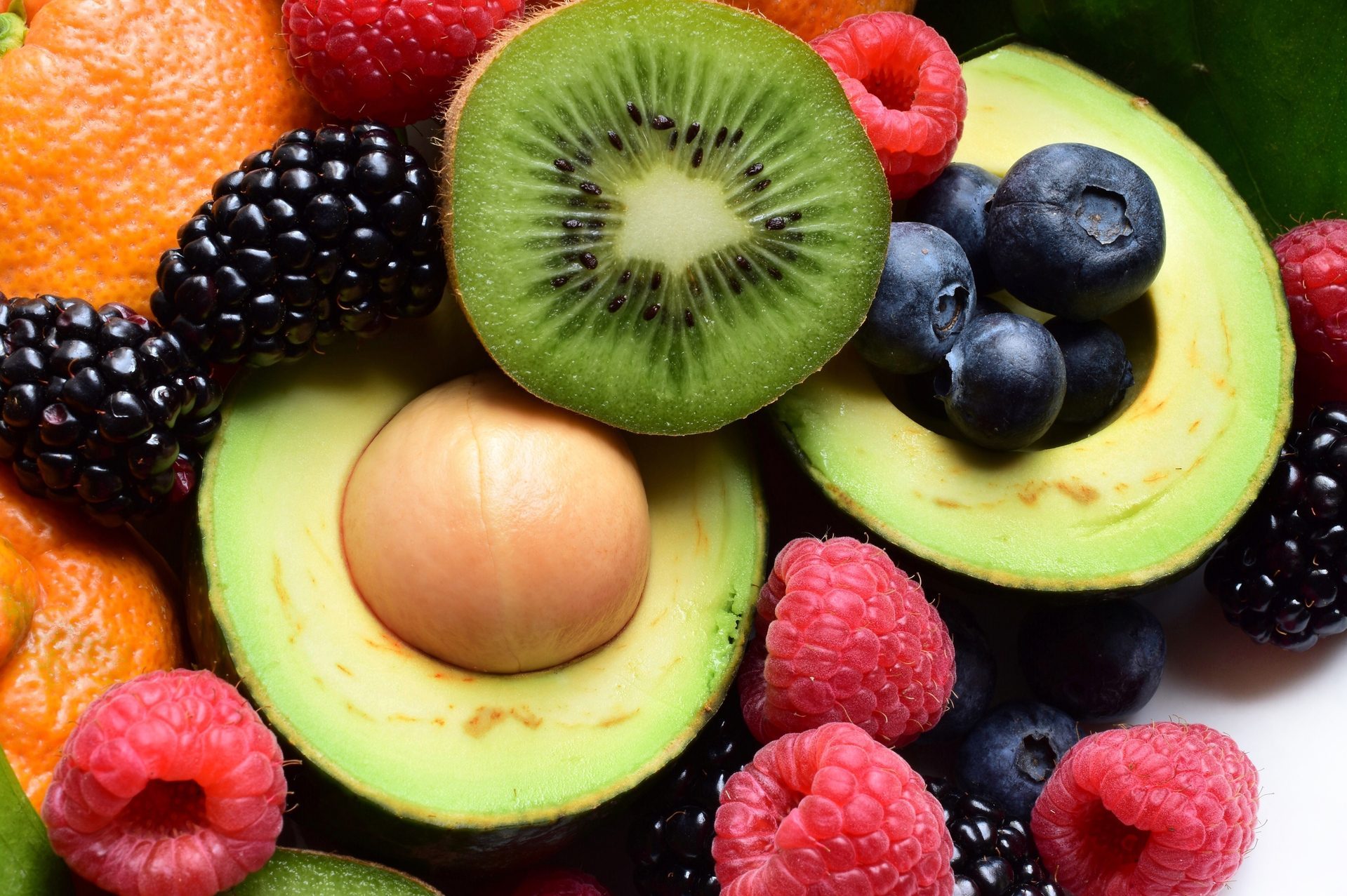 High Angle View Of Multi Colored Fruits