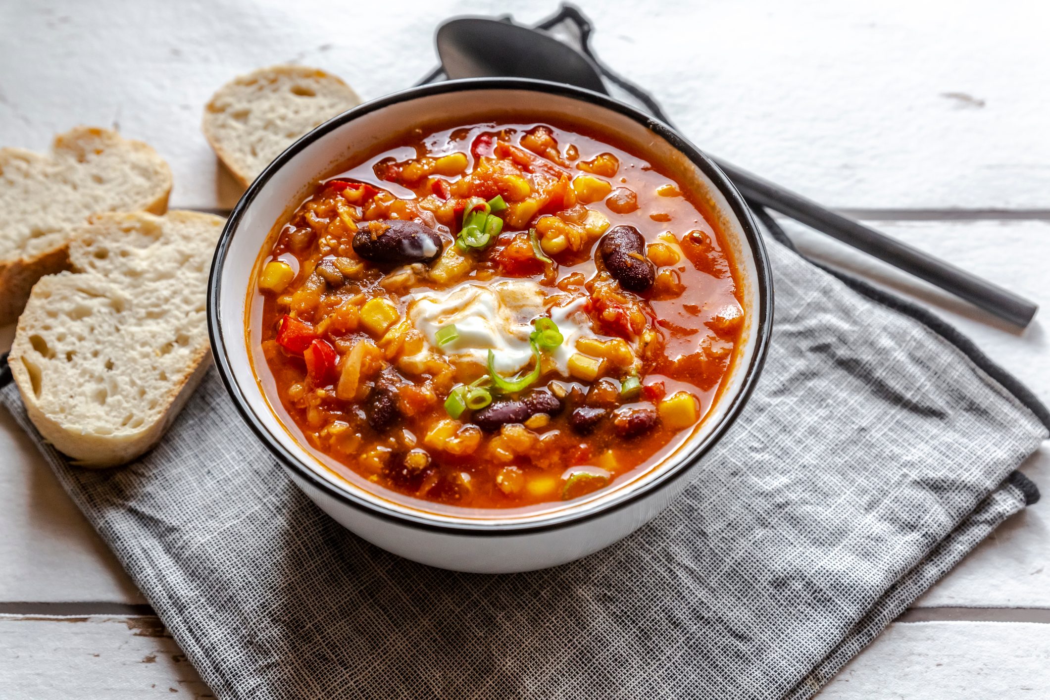 vegetarian chili con carne, chili sin carne