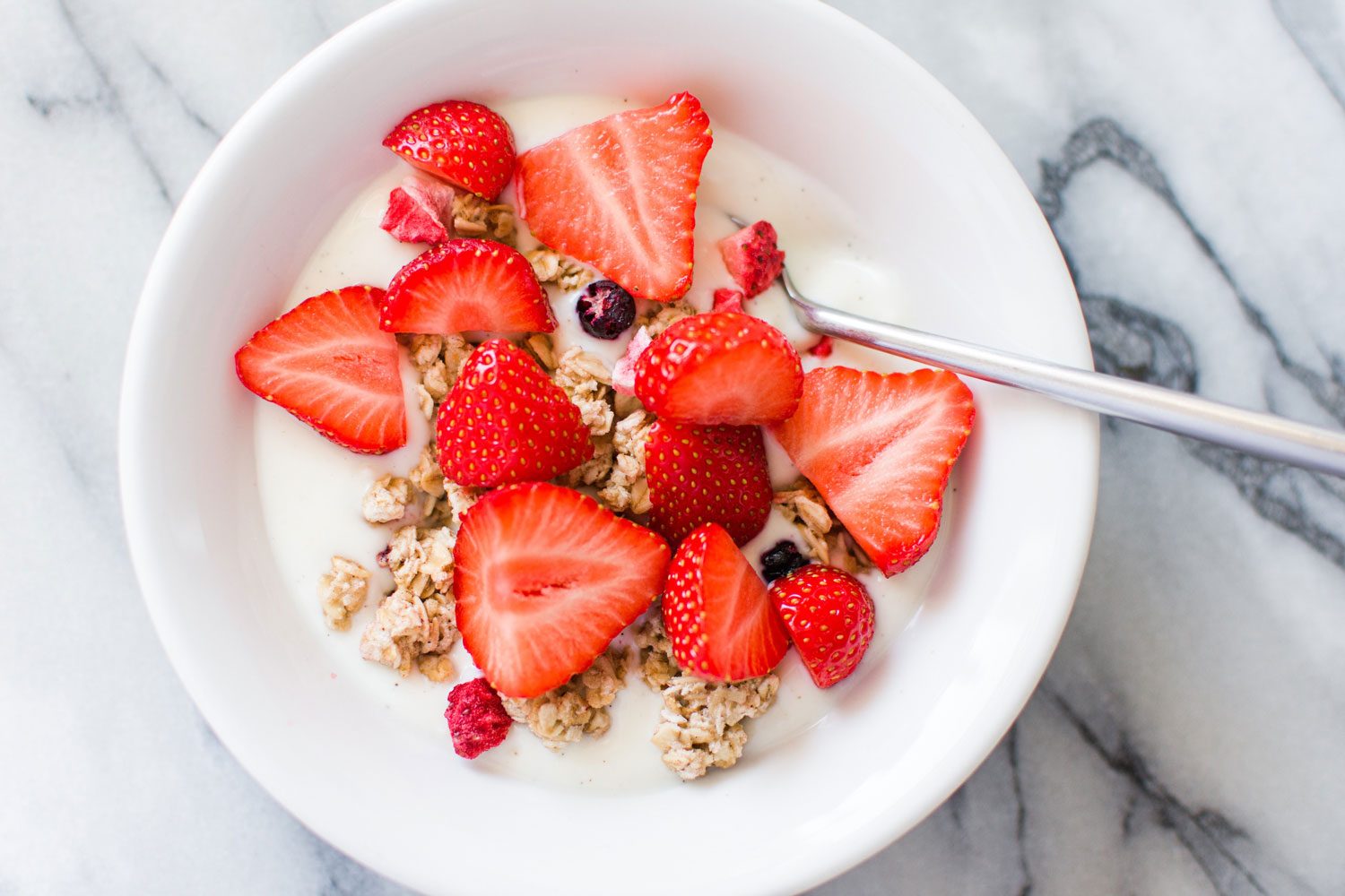 strawberries in cereal