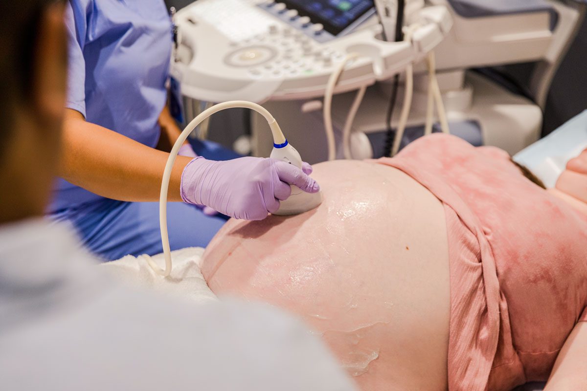 Female Patient Receives Ultrasound